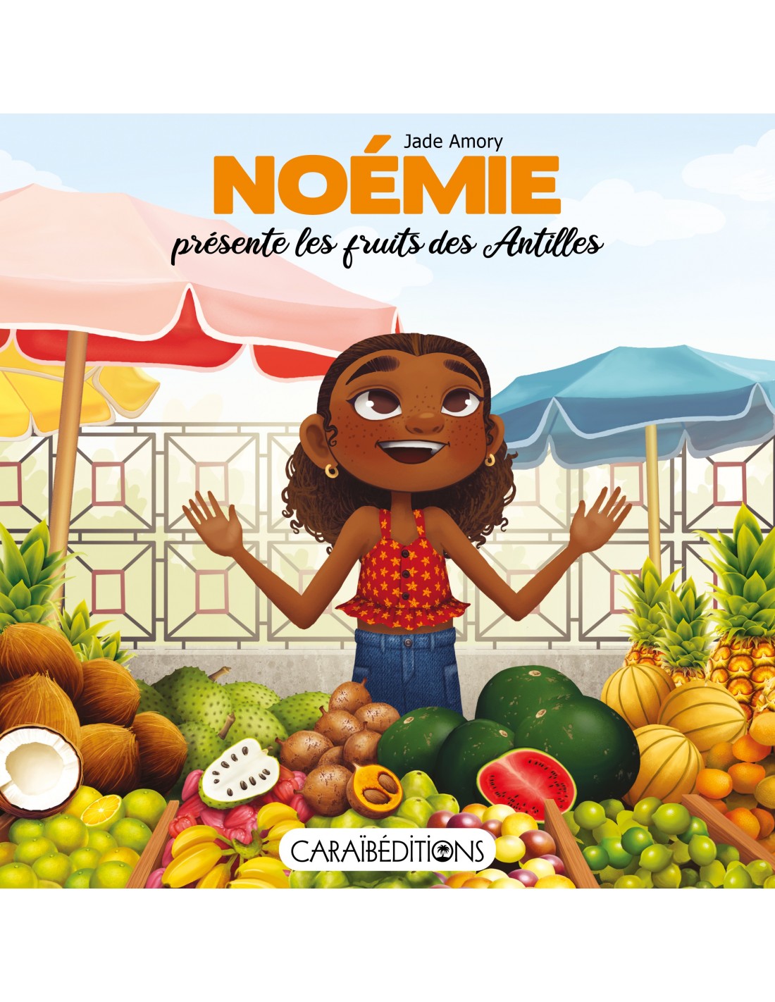 Noémie présente les fruits des Antilles